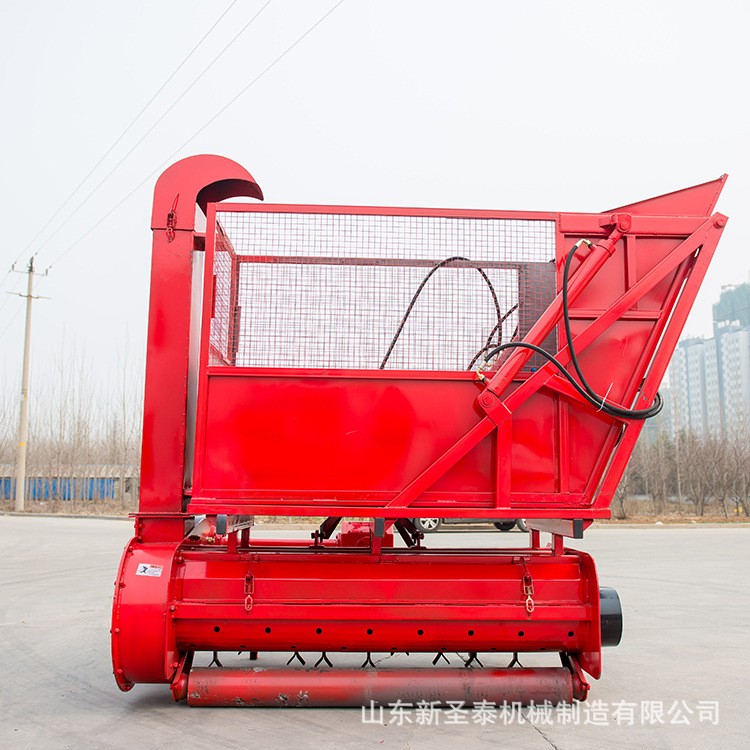 无土秸秆草料回收机养牛设备四轮带草料青储回收机二次粉碎收获机图4