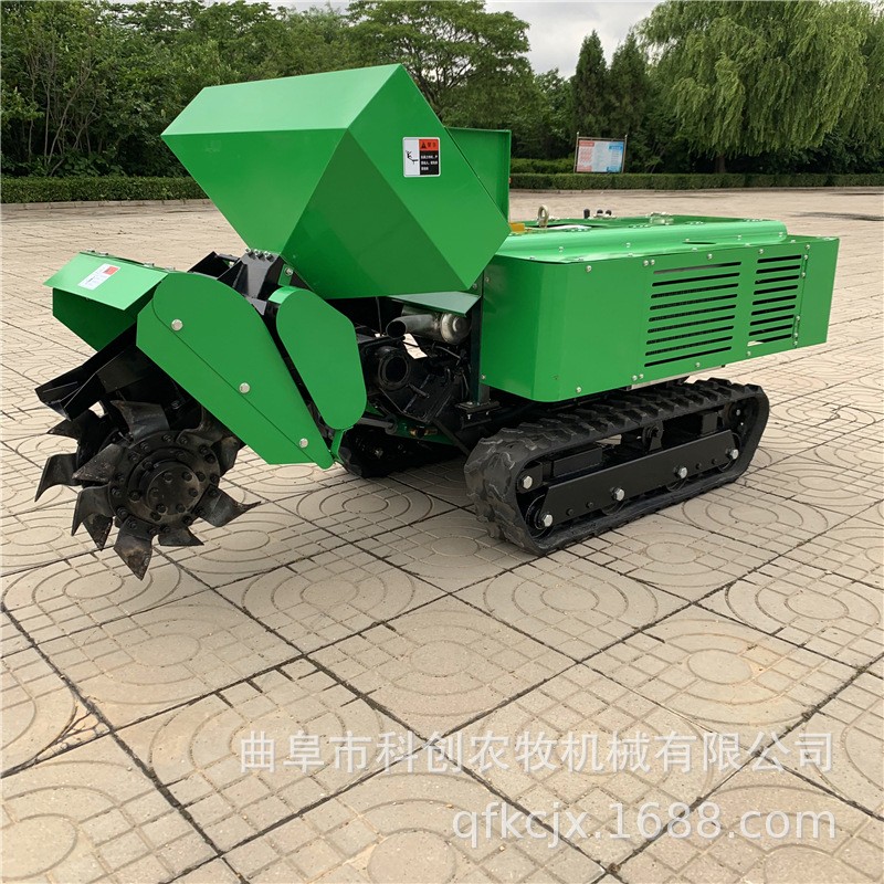 农用旋耕机 遥控自行走果园开沟机 履带式果树施肥松土翻地机图4