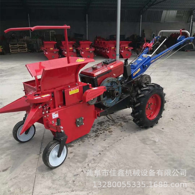 小型单行玉米收获机 小型粉苞米机 佳鑫柴油玉米收获机价格图3