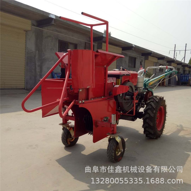 小型单行玉米收获机 小型粉苞米机 佳鑫柴油玉米收获机价格图4