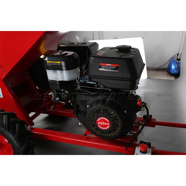 卧式树枝粉碎机 单缸四冲程汽油机 农作物秸秆绿化修剪残枝处理图2