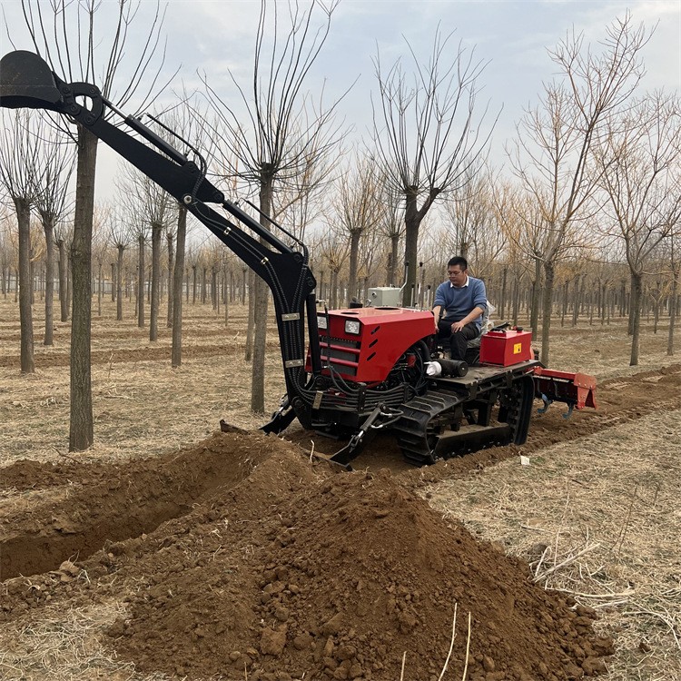 水旱两用履带式拖拉机 大马力微耕机 多功能挖机推土农用履带耕地图4