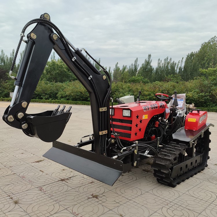 水旱两用履带旋耕机 多功能挖机推土耕地机 柴油四缸60马力微耕机