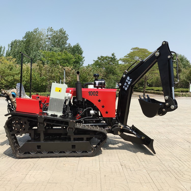 水旱两用履带旋耕机 多功能挖机推土耕地机 柴油四缸60马力微耕机图5