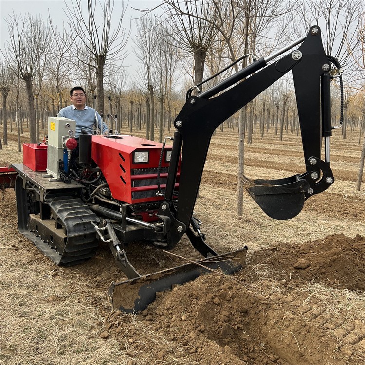 挖掘旋耕一体田园管理机 50-100马力履带旋耕机 水旱履带微耕机