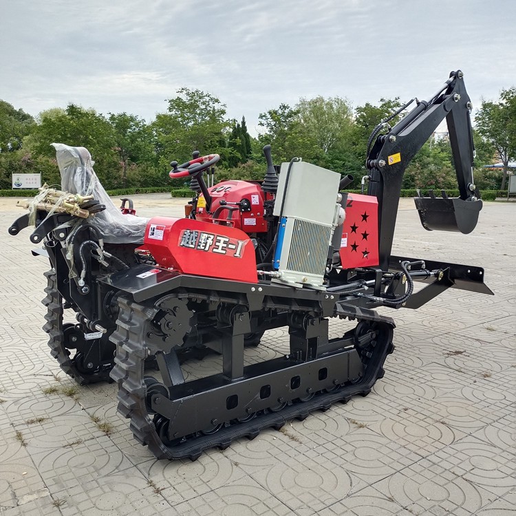 挖掘旋耕一体田园管理机 50-100马力履带旋耕机 水旱履带微耕机图4