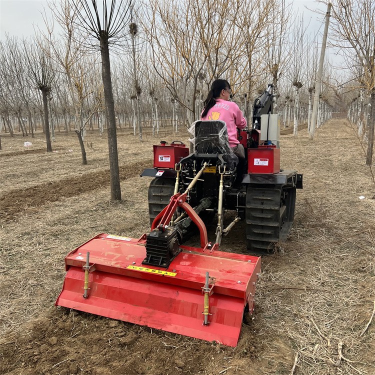 挖掘旋耕一体田园管理机 50-100马力履带旋耕机 水旱履带微耕机图5