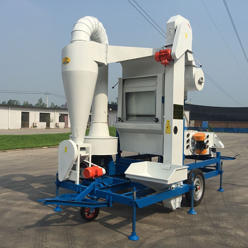 麦种精选机 风筛清选机 带小麦脱壳机去除麦馀子，大杂小杂轻杂图3