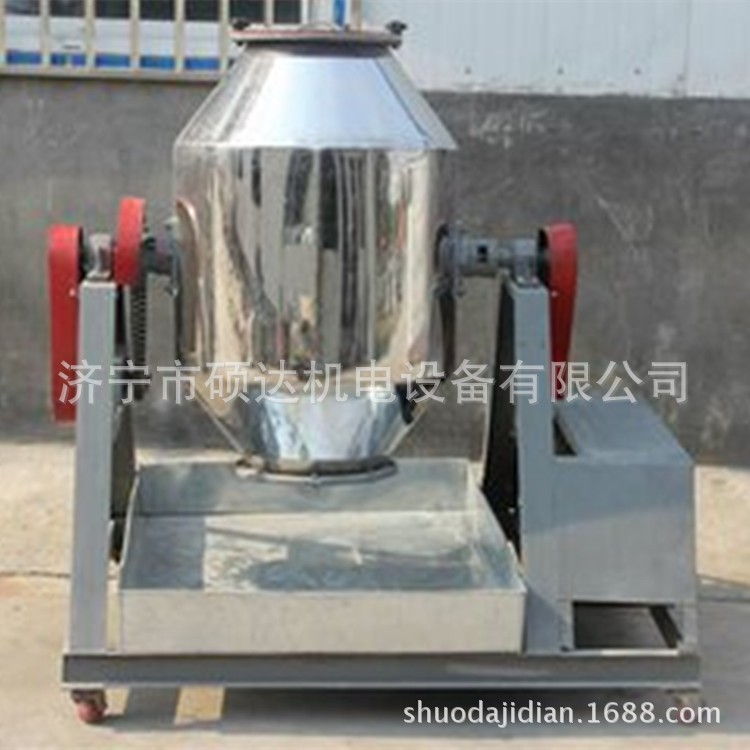 腰鼓式搅拌机30-200公斤不锈钢化工粉料混参机固液360度拌料机图2