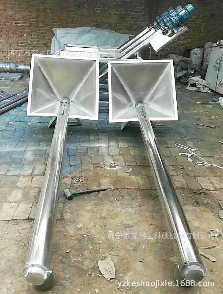 螺旋上料机倾斜式绞龙输送机粉末颗粒不锈钢提升机图4