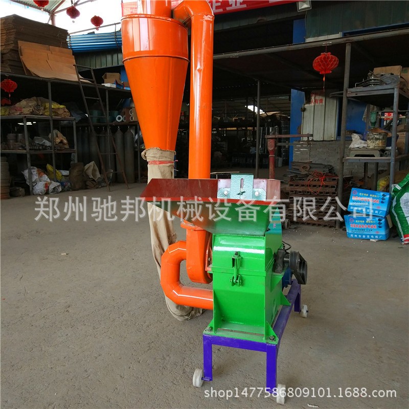 供应锤片式饲料草糠机 秸杆粉碎机 小型农用粉碎设备图4