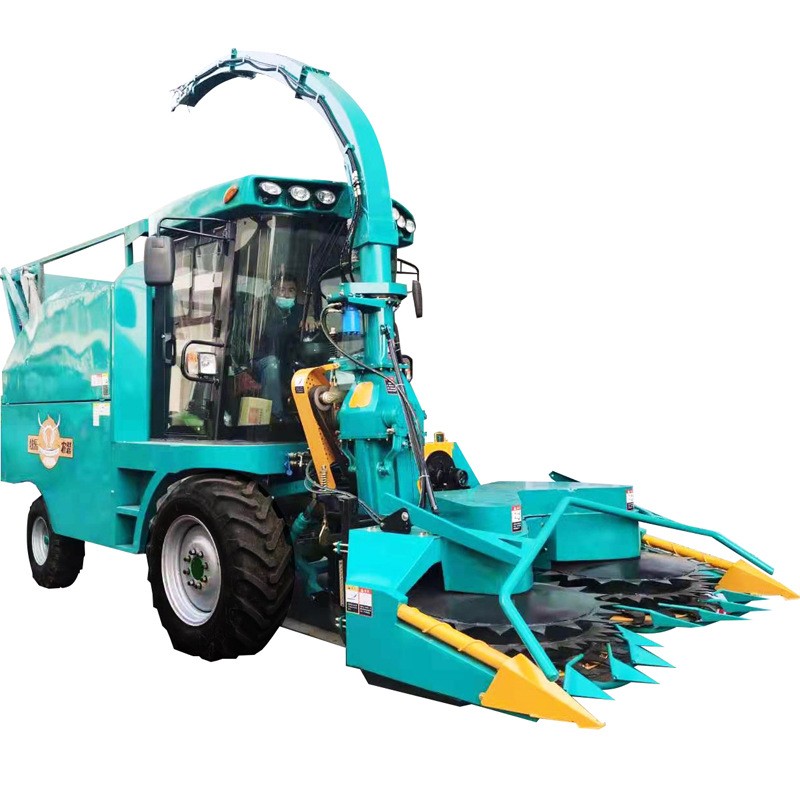 牧草饲料收割机 圆盘履带式青储收草机 小型玉米秸秆青储收草机图5