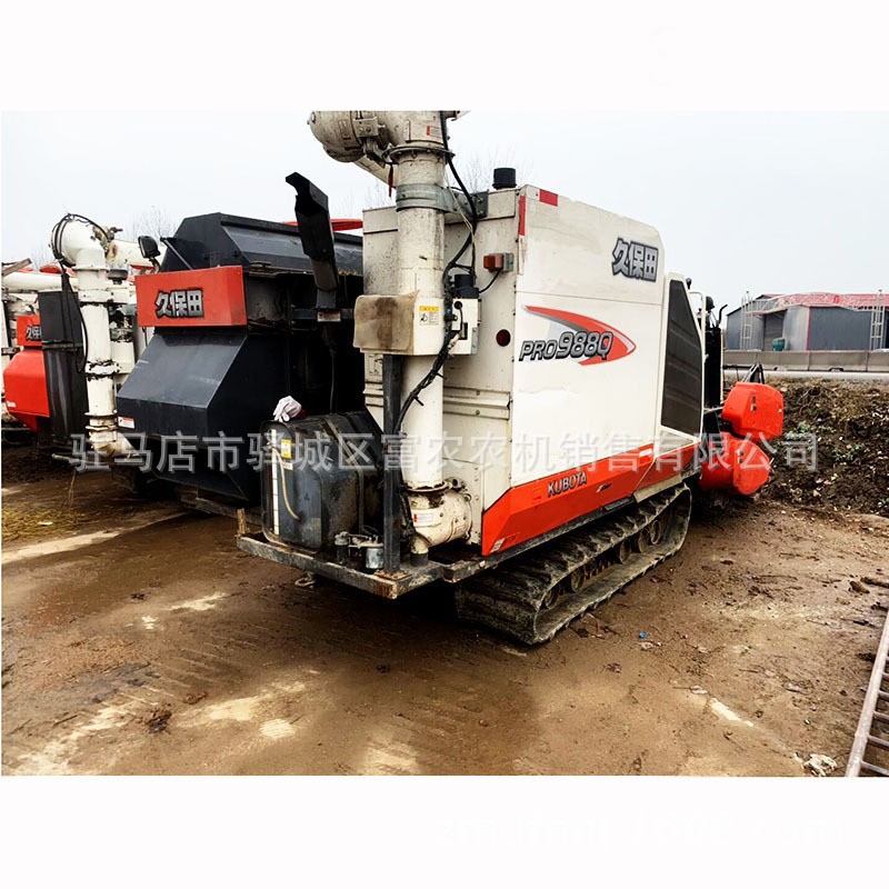 大型二手久保田988Q履带式水稻小麦收割机 大豆油菜联合收割机图2