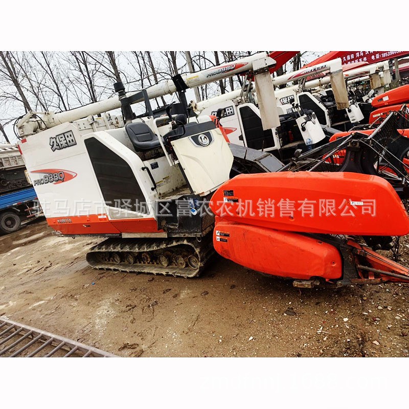 大型二手久保田988Q履带式水稻小麦收割机 大豆油菜联合收割机图4