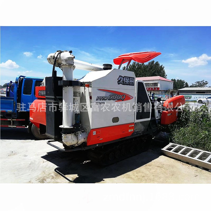 2017年二手久保田688Q大粮仓履带式水稻小麦油菜联合收割机图4