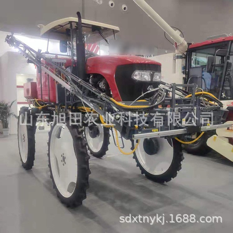 无人驾驶喷杆喷雾机 四轮高低架喷雾机 汽油动力宽幅喷杆打药机