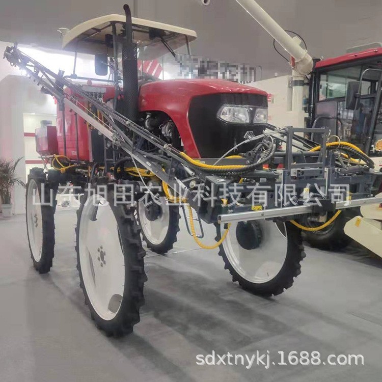 无人驾驶喷杆喷雾机 四轮高低架喷雾机 汽油动力宽幅喷杆打药机图2