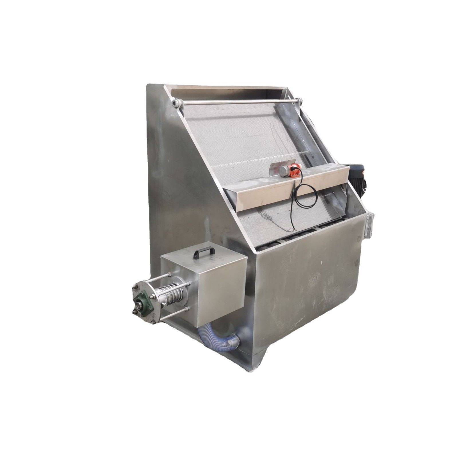 养殖粪便不锈钢滚筒斜塞干湿分离机 餐饮垃圾浆渣干湿固液分离机图4