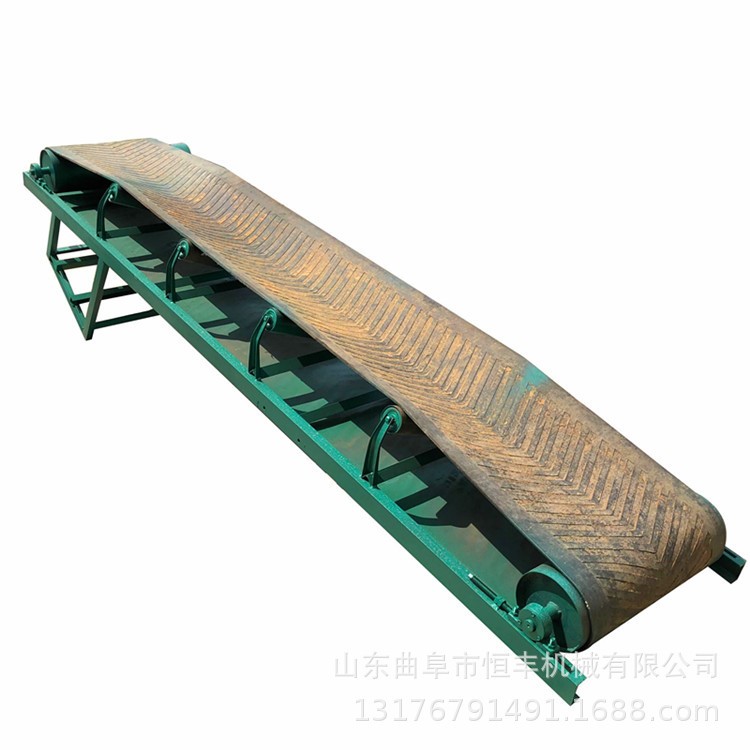 四川平行式污泥粪便输送机 粮食装车大倾角皮带输送机图5