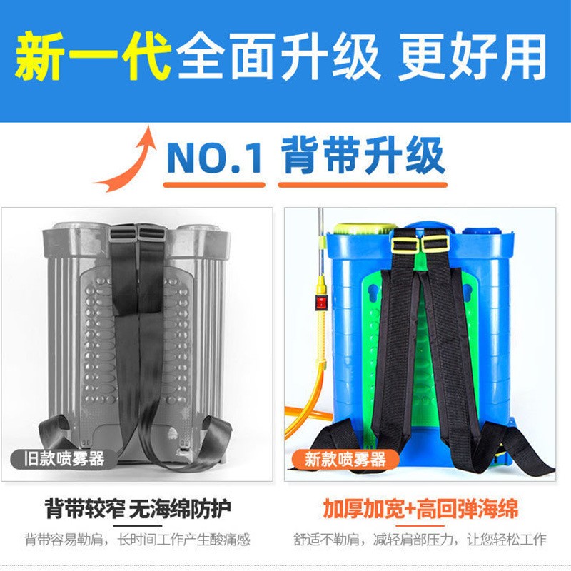 厂家批发电动喷雾器高射程雾化可调锂电瓶打农药喷雾器背负式农用图3
