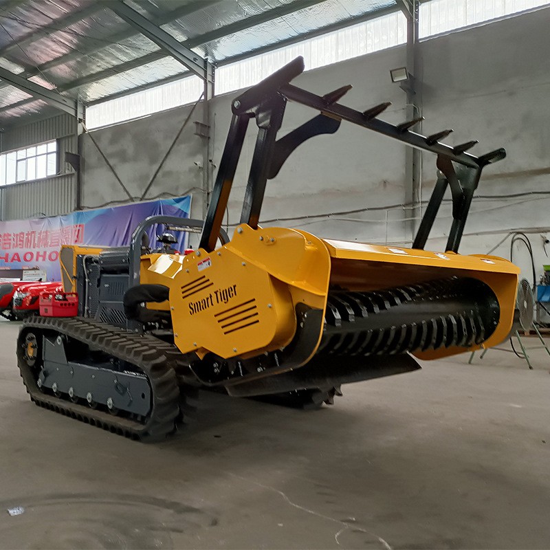 全新遥控开沟机 55度护坡开沟割草机 山地履带遥控开荒挖沟机图3