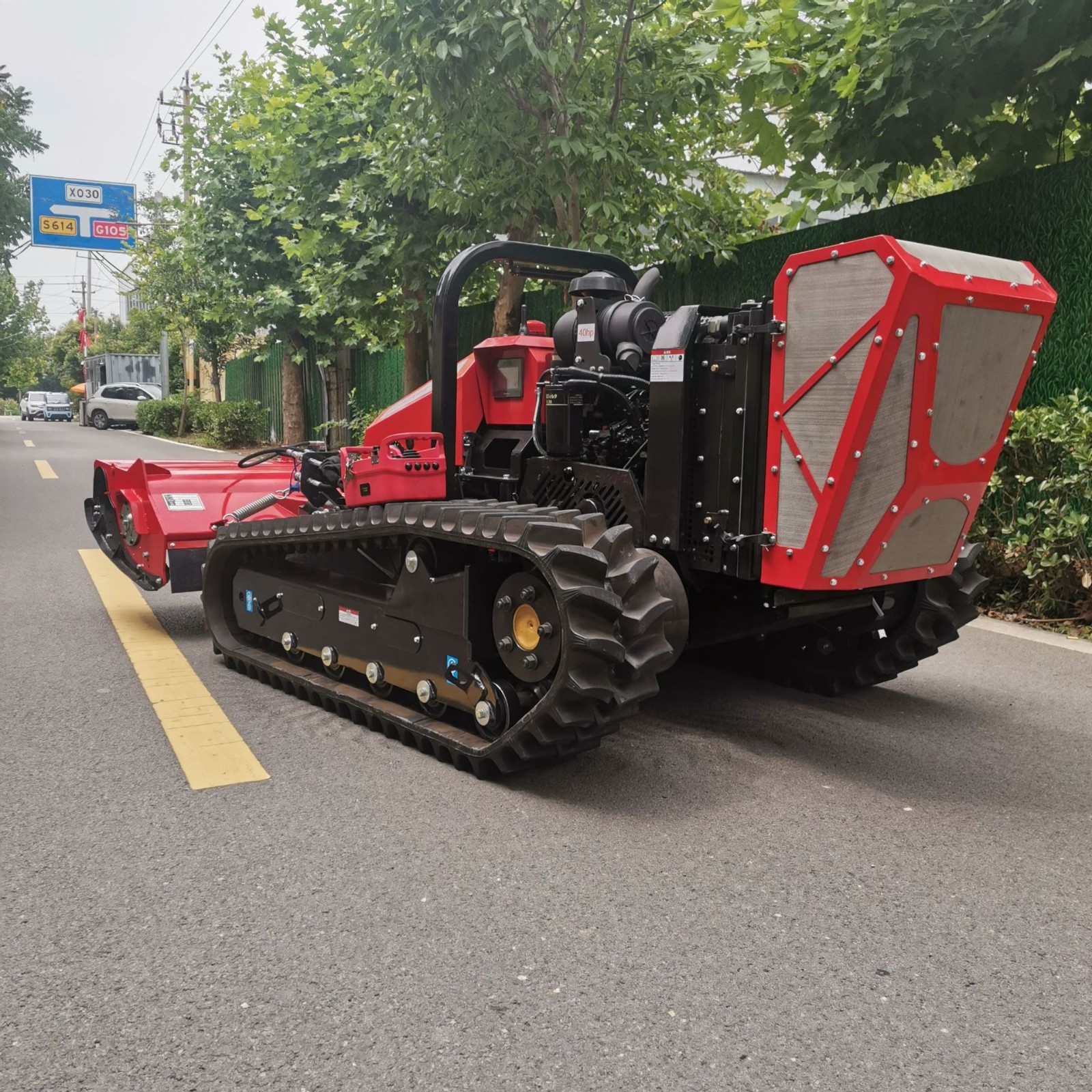 全地形遥控砍荒机高速公路履带护坡垦荒机 遥控60度拓荒设备图4