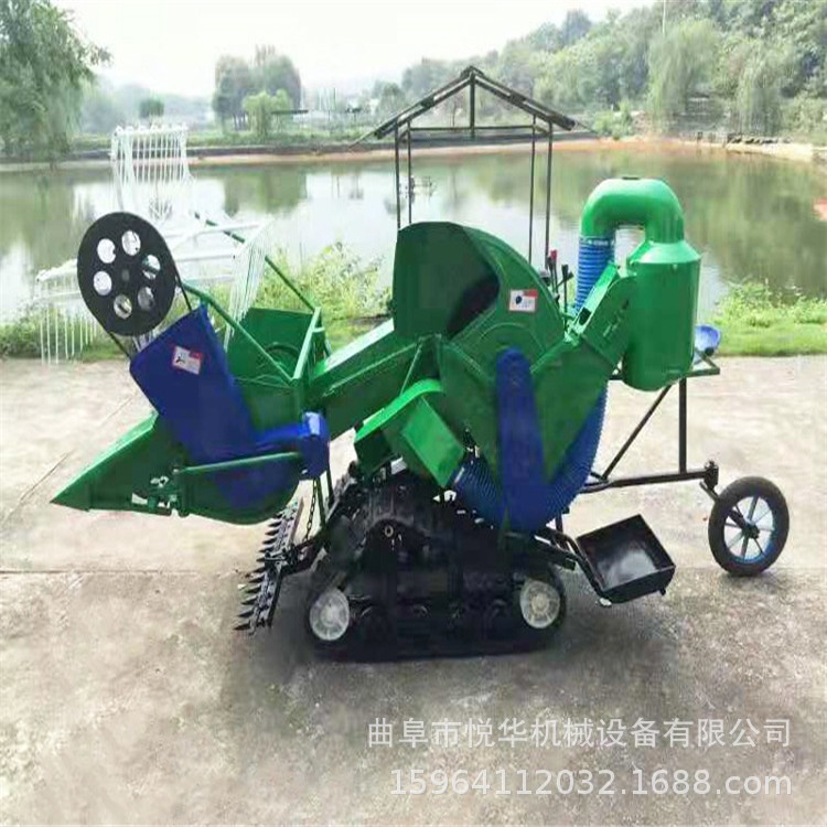 厂家直销柴油秸秆粉碎全喂入收割机 全喂入水稻小麦联合收割机图1