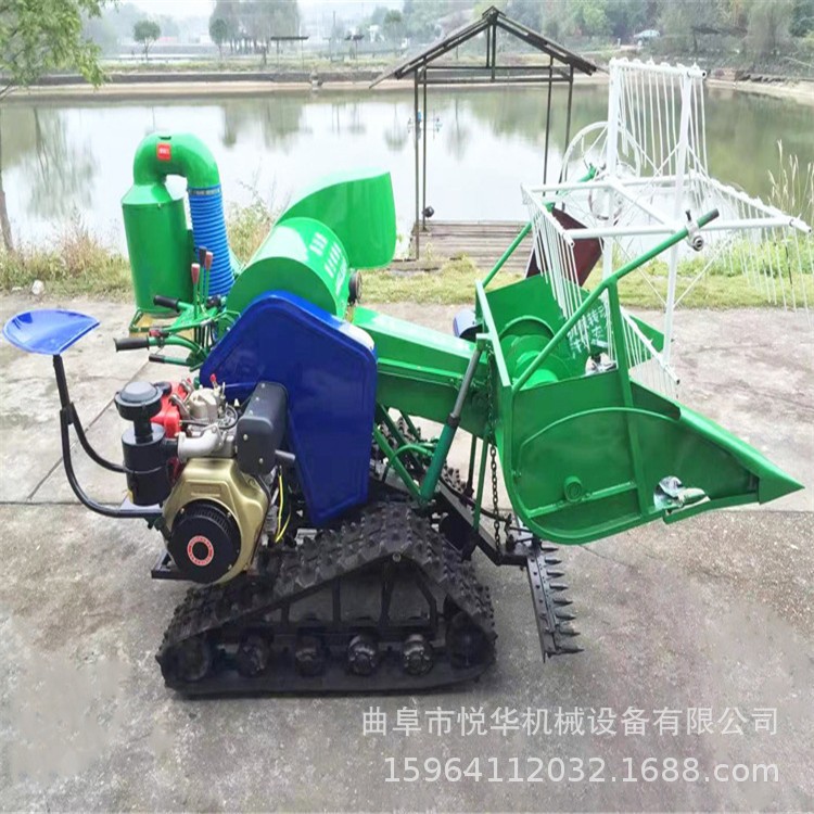直销山地谷物联合收割机 自走履带式旱稻水稻收割机 自动清选脱粒图2
