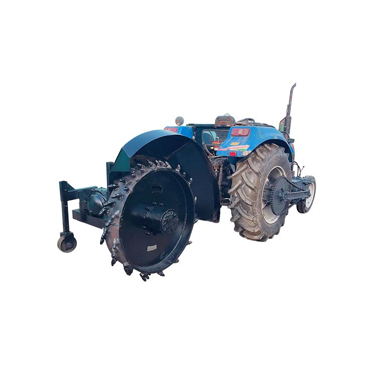 雷创圆盘开沟机 农田地链条式开槽机 管道挖沟设备图5