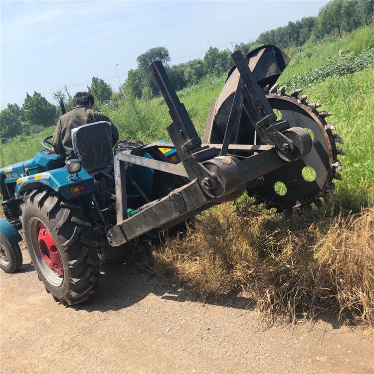 单链条开沟机 农田埋水管挖沟机 土地开槽机图2