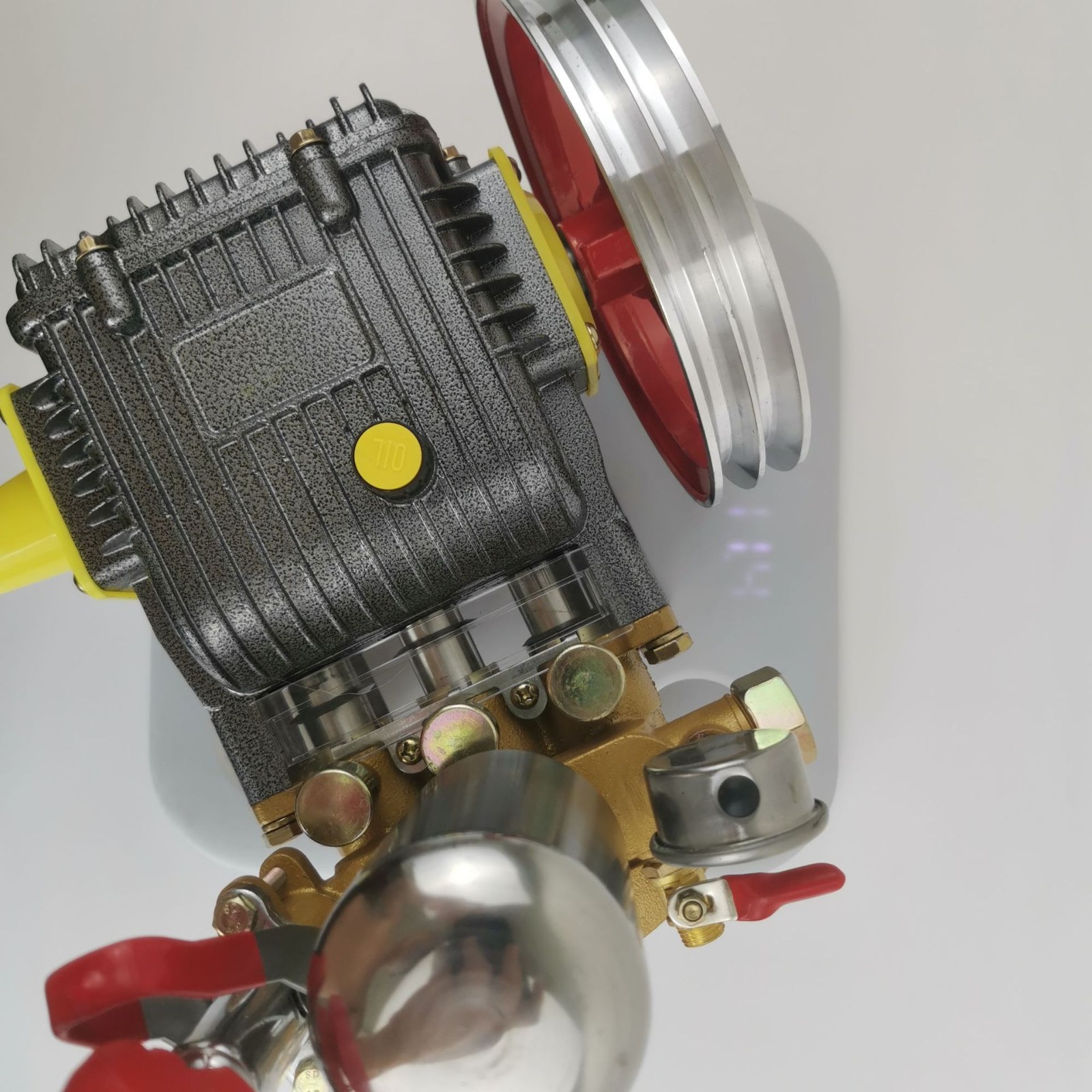 22/26三缸柱塞农用泵动力喷雾器高压免黄油陶瓷打药机条纹打药泵图2