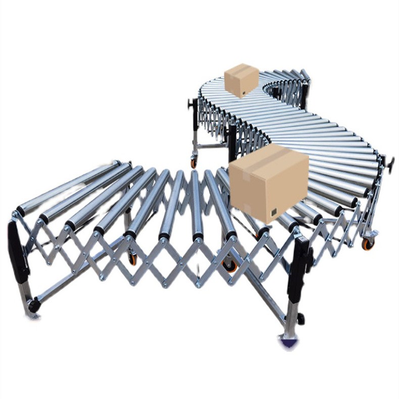卸货神器 无动力滚筒伸缩机输送机 辊筒小型输送带 辊道线传送带图4
