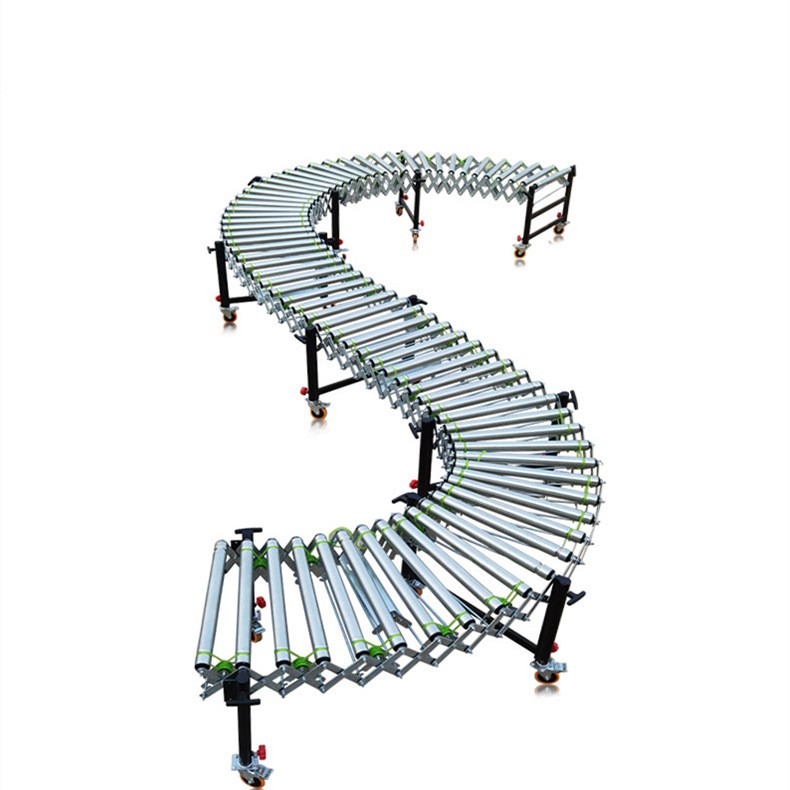 卸货神器 无动力滚筒伸缩机输送机 辊筒小型输送带 辊道线传送带图5