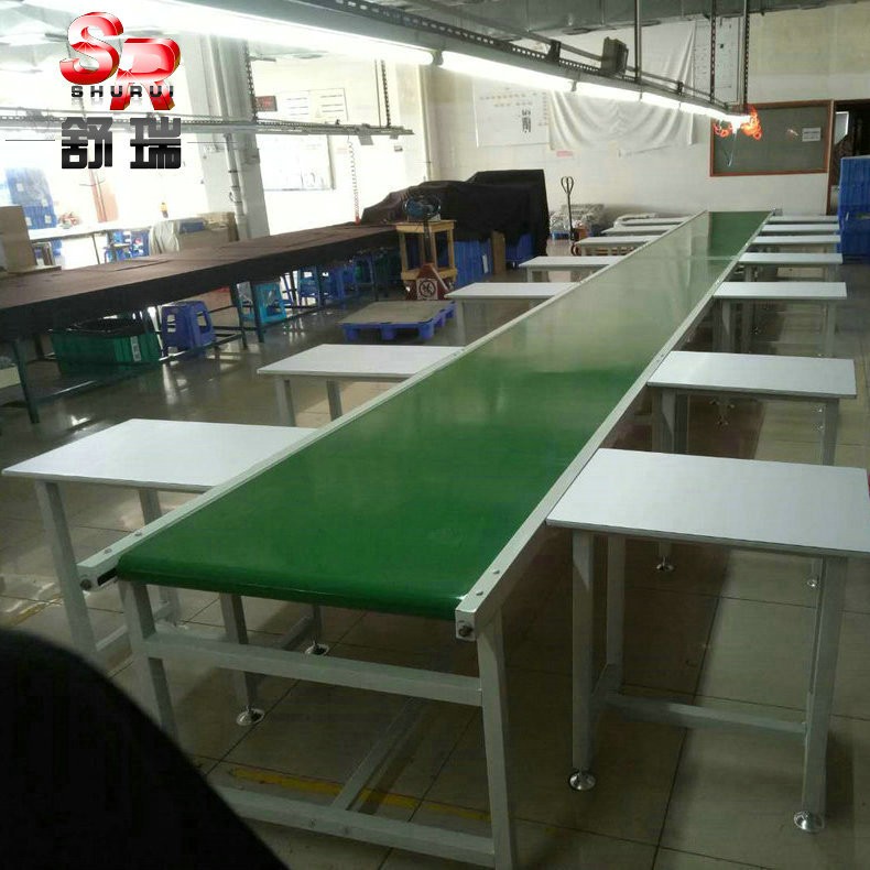 小型爬坡线铝合金皮带输送机快递物流传送机可升降接驳生产 流水线图3