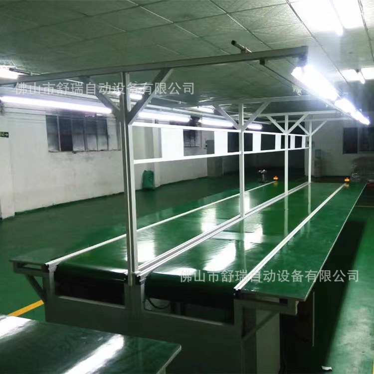 工业流水线防静电皮带输送机车间电子电器组装生产线自动化装配线图4
