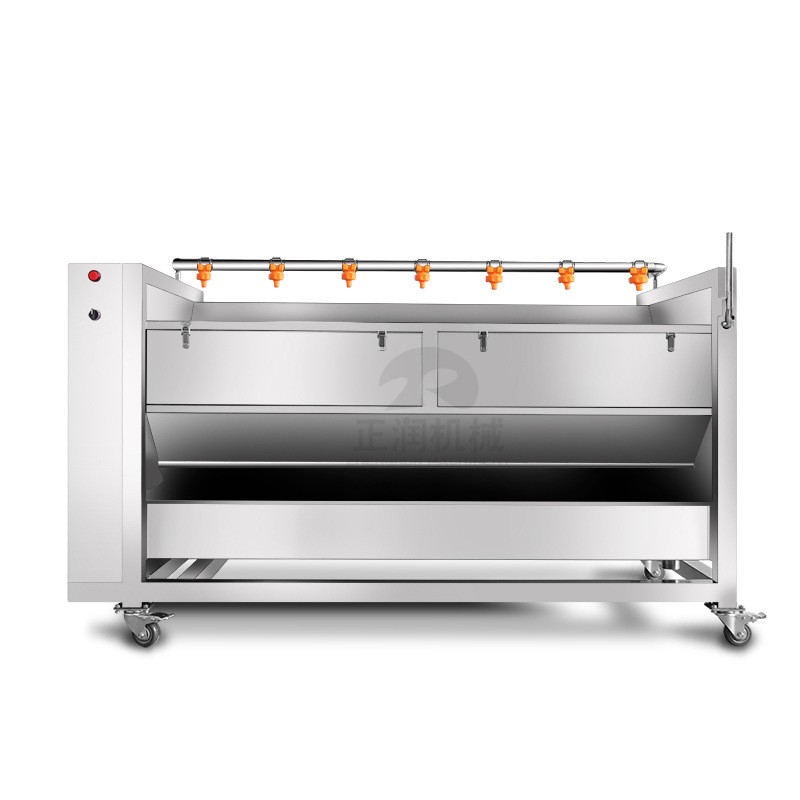 供应毛辊莲菜去皮机 薯片加工毛辊清洗机 商用全自动香芋清洗机图5