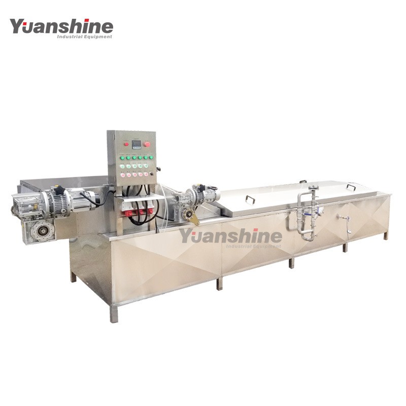 自动控温蔬菜杀青漂烫流水线 蚂蟥水蛭蒸煮机 全自动蒸煮漂烫机图5