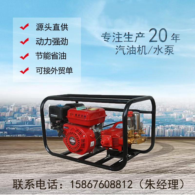 26型喷雾器 30型果园打药机 170F汽油机打药机柱塞泵农业机械药泵