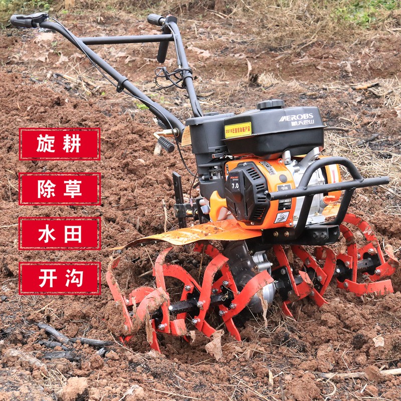 航天巴山微耕机 汽油7.5马力多功能农耕地机 小型开沟除草旋耕机图4