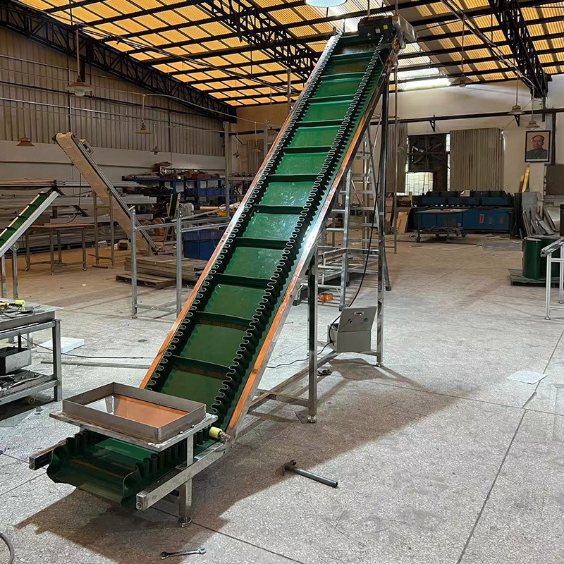 爬坡皮带输送机 颗粒物料输送线卸货上料提升机皮带线食品 传送机图2