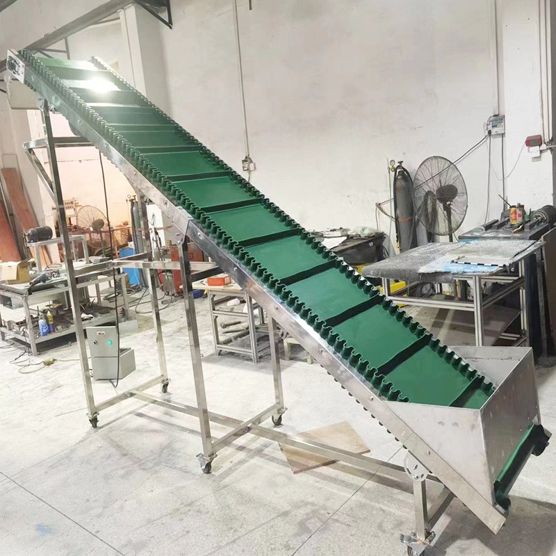 爬坡输送线颗粒上料机不锈钢流水线料斗提升机不锈钢食品输 送机图4