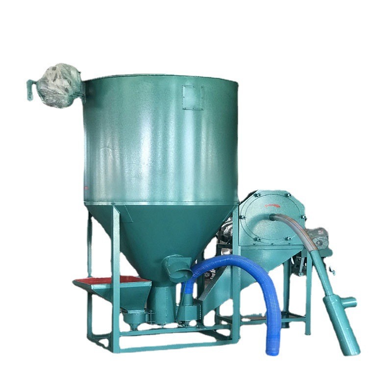 玉米小麦粉碎饲料混合搅拌机 立式养殖饲料混合搅拌设备图5