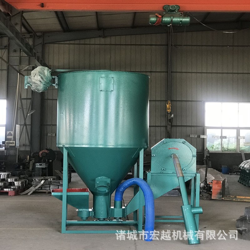 加厚饲料搅拌机 养殖场立式混合机 搅拌机饲料粉碎搅拌一体机设备图4