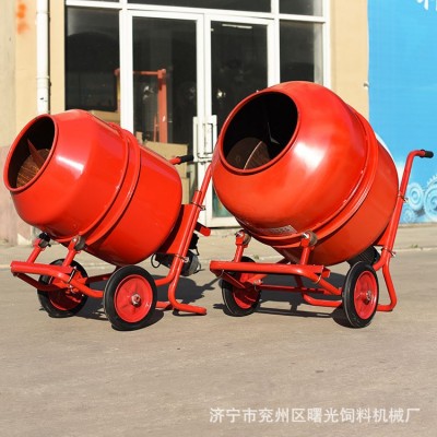 简易滚筒式饲料搅拌机工程建筑混泥土腻子塑料混料机可移动噪音小