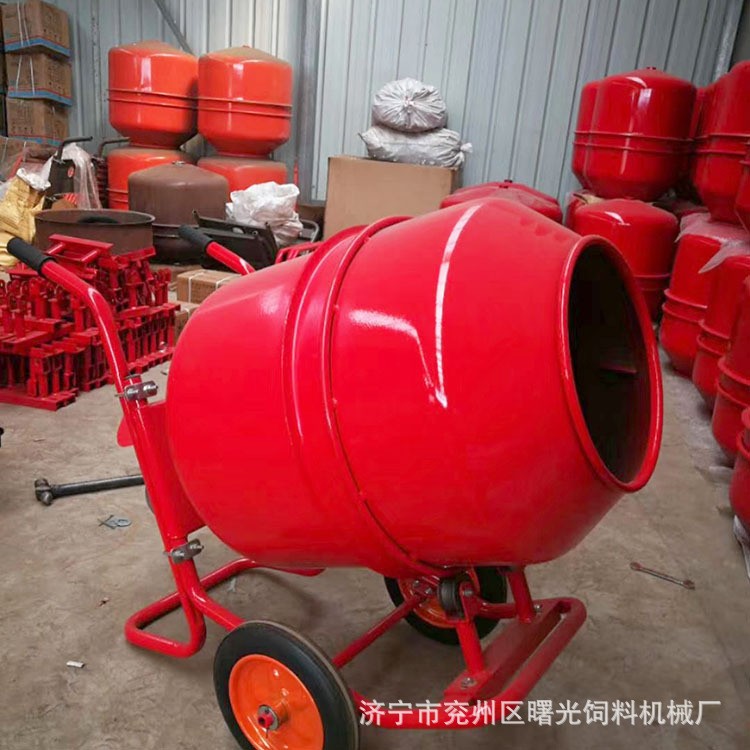 简易滚筒式饲料搅拌机工程建筑混泥土腻子塑料混料机可移动噪音小图2