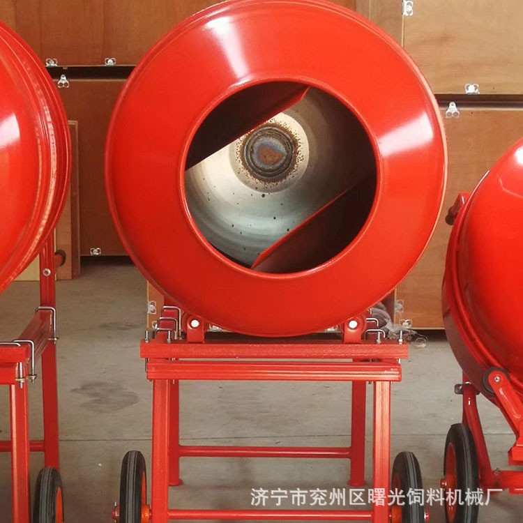 简易滚筒式饲料搅拌机工程建筑混泥土腻子塑料混料机可移动噪音小图3