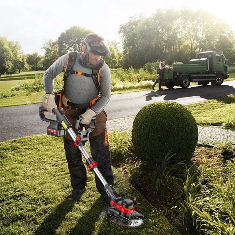 锂电割草机小型家用除草机手持电动打草机园林修剪机充电式割草机图2