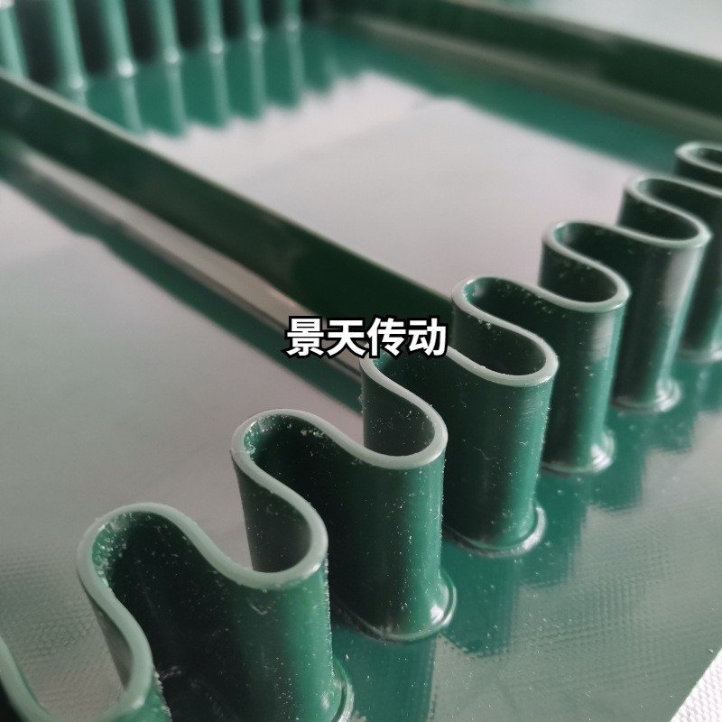 裙边挡板输送带 景天传动上料机皮带 茶叶色选废壳包装提升机皮带图4