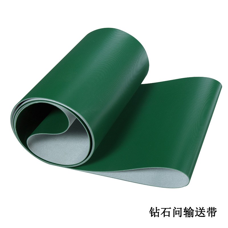 绿色PVC输送带环形 裙边带传送带玉米提升带加工草坪纹输送带厂家图5