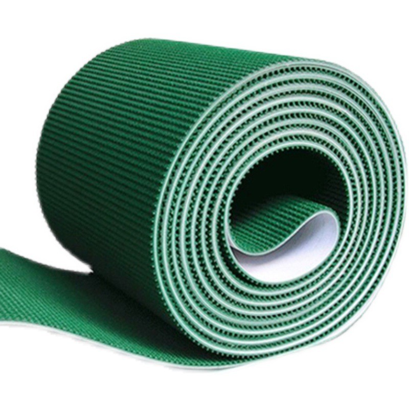 PVC输送带 绿色裙边挡块加工传送带玉米提升带草坪纹输送带厂家图4